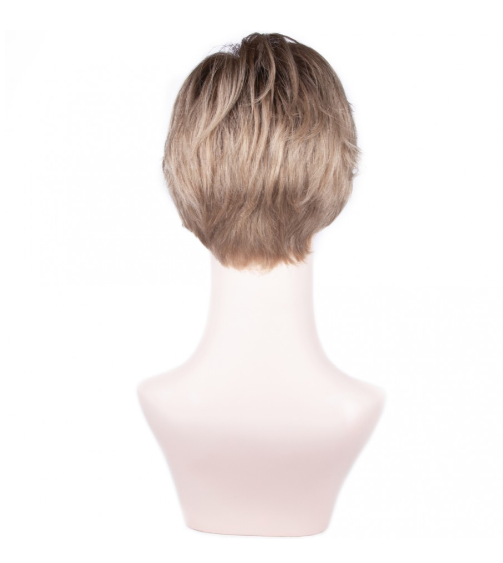 Brown Bottom Beige Baby Blonde Ombre Very Short Straight Tulle Wig