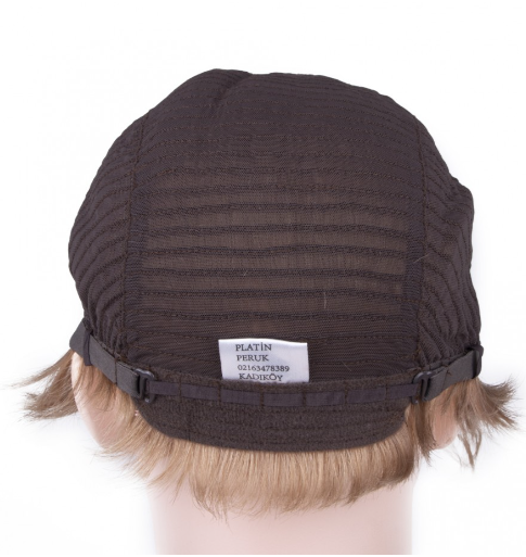 Brown Bottom Beige Baby Blonde Ombre Very Short Straight Tulle Wig