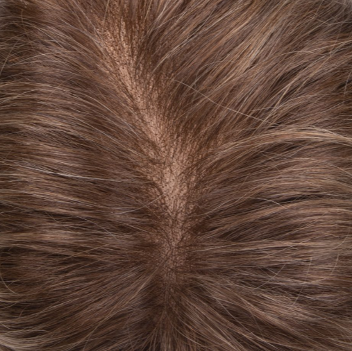 Bottom Medium Brown Tip Beige Light Brunette Ombre Very Short Straight Tulle Wig