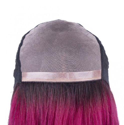 Fuchsia Color Long Wavy Tulle Wig