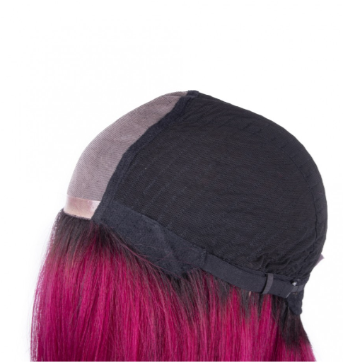 Fuchsia Color Long Wavy Tulle Wig