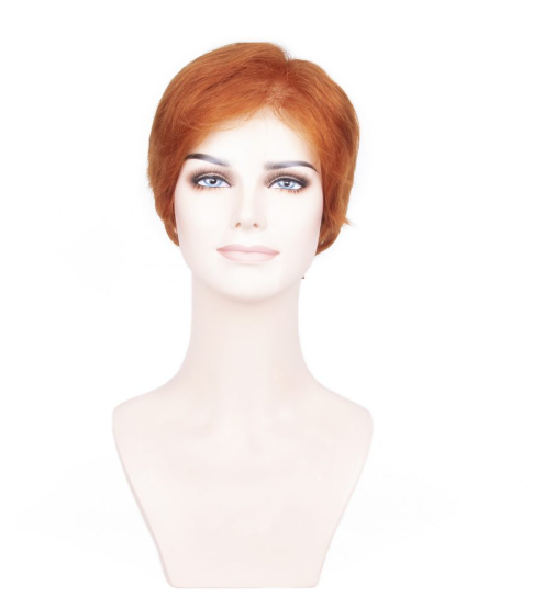 Irish Copper Very Short Straight Tulle Wig