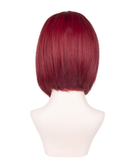 Kızıl Bakır Kısa-Küt Düz Tül Peruk