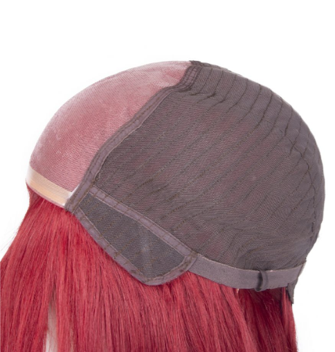 Kızıl Bakır Kısa-Küt Düz Tül Peruk