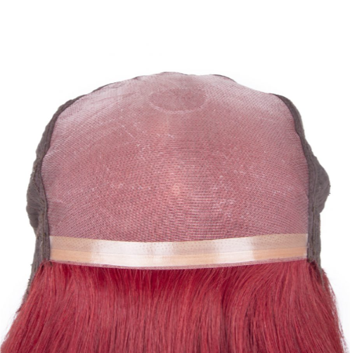 Kızıl Bakır Kısa-Küt Düz Tül Peruk