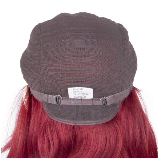 Kızıl Bakır Kısa-Küt Düz Tül Peruk