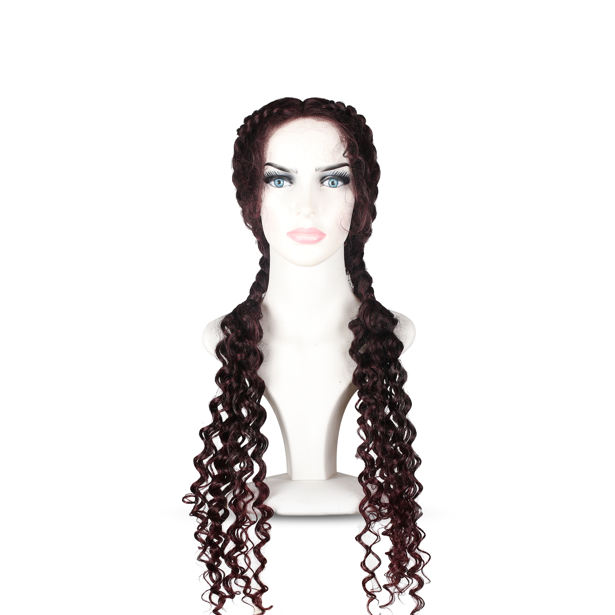 KIZIL RENK FİBER SENTETİK ÖRGÜLÜ PERUK