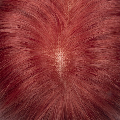 Koyu Bakır Kısa-Küt Düz Tül Peruk