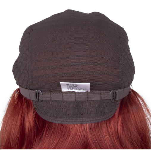 Koyu Bakır Kısa-Küt Düz Tül Peruk