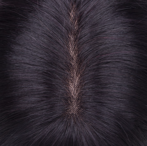 Dark Cherry Red Ombre Medium Wavy Tulle Wig