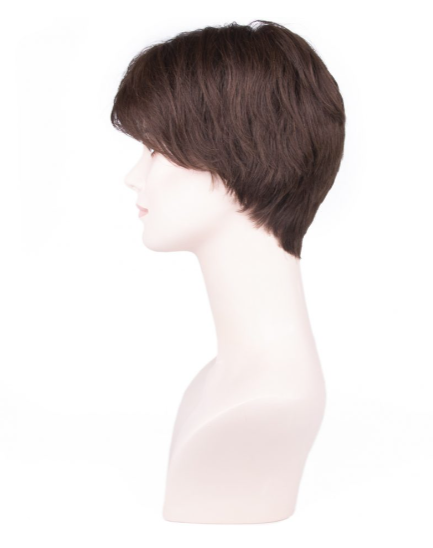 Brunette Very Short Straight Tulle Wig