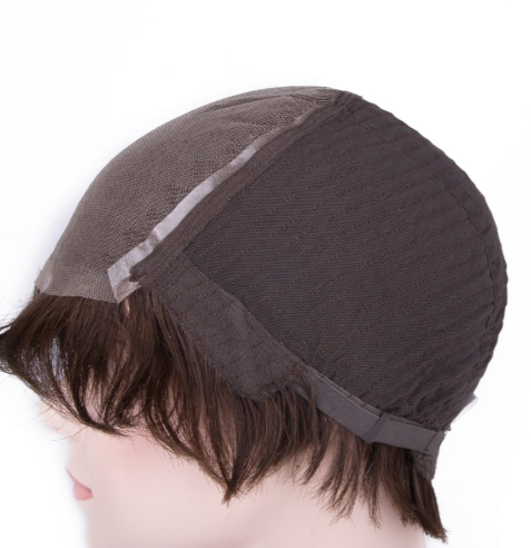 Brunette Very Short Straight Tulle Wig