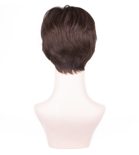 Brunette Very Short Straight Tulle Wig