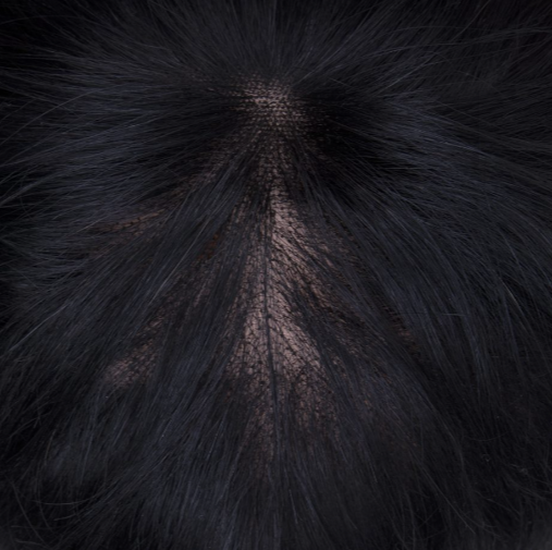 Blue Black Very Short Straight Tulle Wig