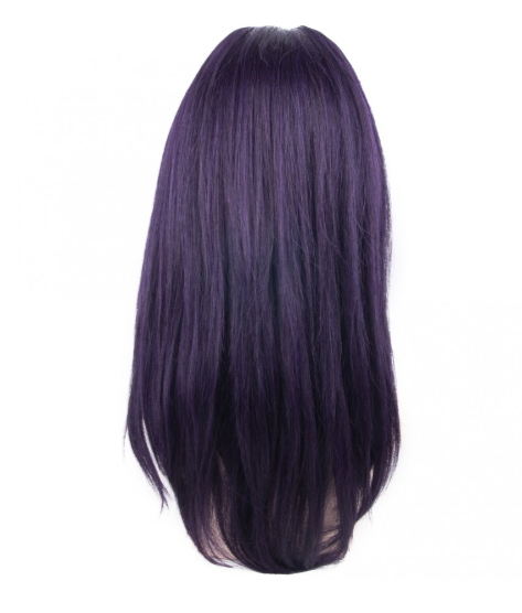 Purple Medium Straight Tulle Wig