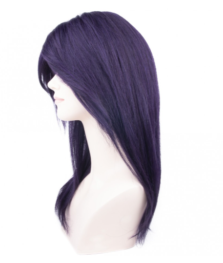 Purple Medium Straight Tulle Wig