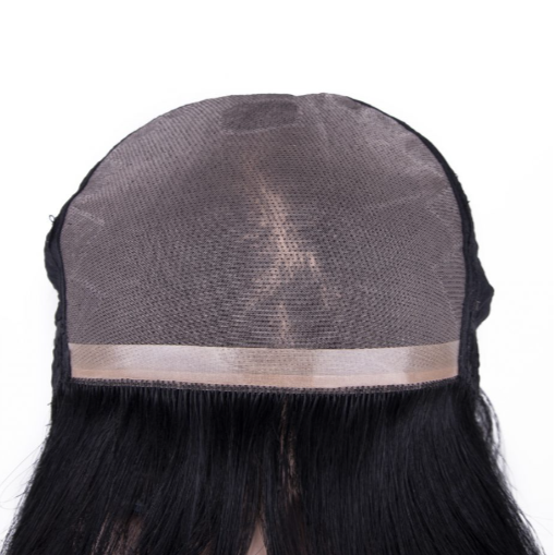 Siyah Kısa-Küt Düz Tül Peruk