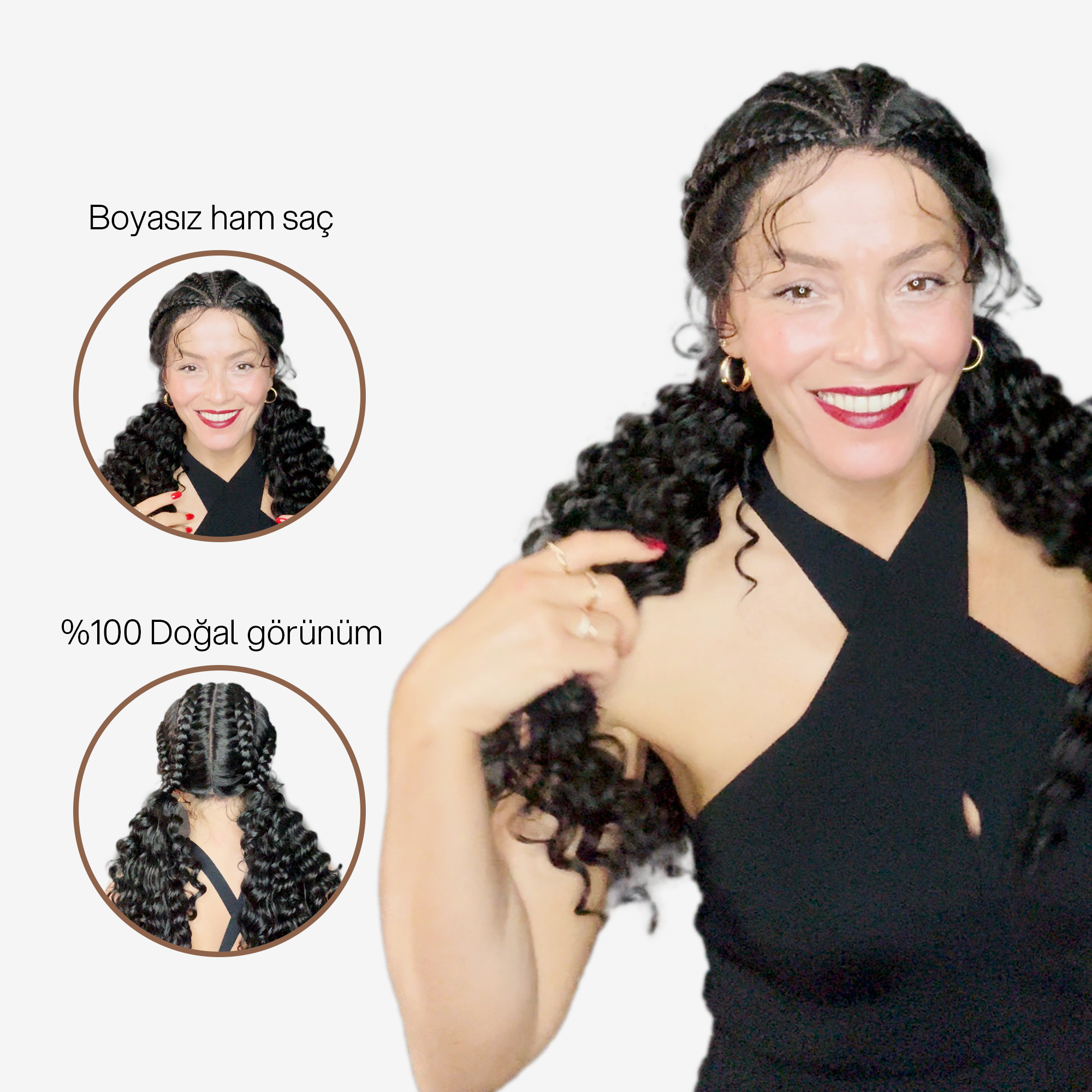 SİYAH RENK FİBER SENTETİK ÖRGÜLÜ PERUK 