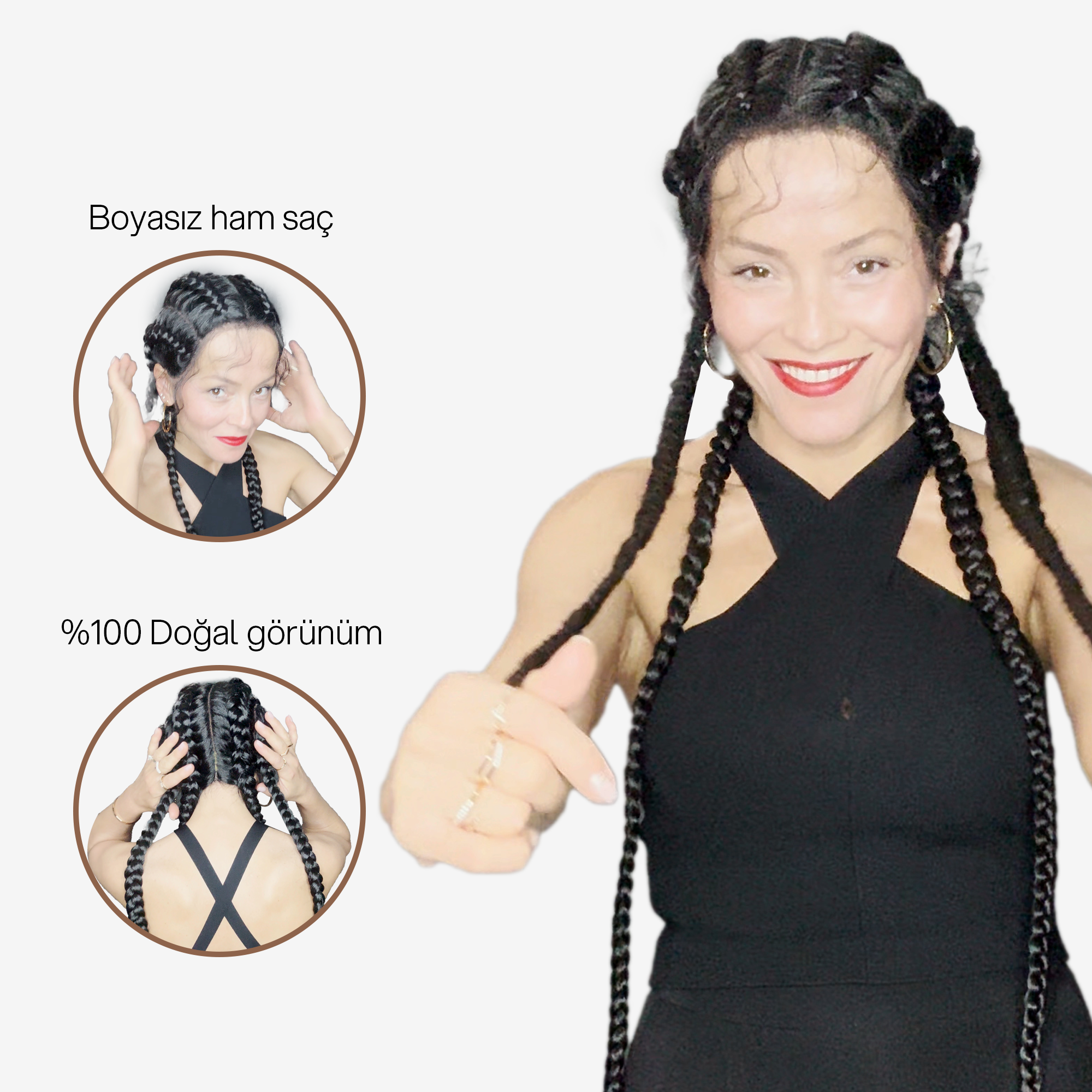 SİYAH RENK UZUN FİBER SENTETİK ÖRGÜLÜ PERUK