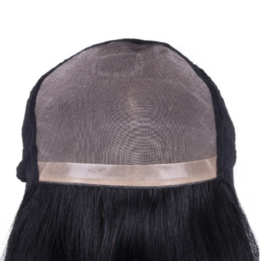 Black Long Straight Tulle Wig