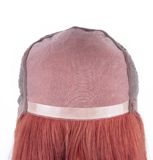 Soft Copper Long Tulle Wig