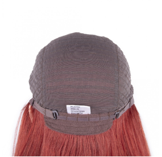 Soft Copper Long Tulle Wig