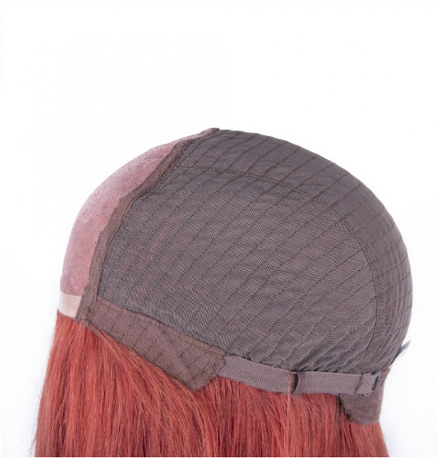 Soft Copper Long Tulle Wig