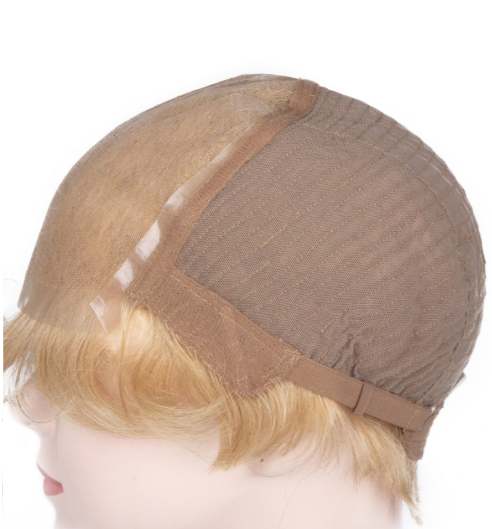 Soft Caramel Very Short Straight Tulle Wig