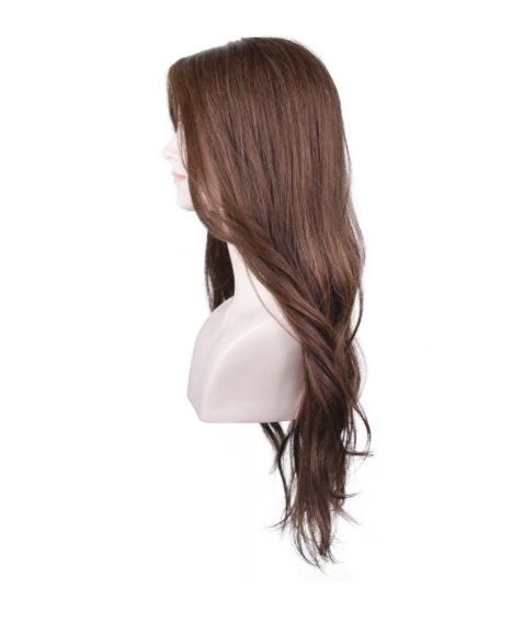 Long Brown Straight Tulle Wig 1-9