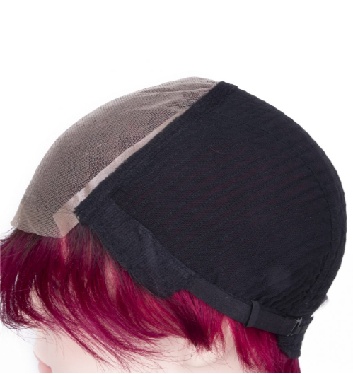 Cherry Red Very Short Straight Tulle Wig