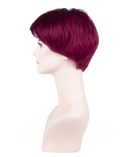 Cherry Red Very Short Straight Tulle Wig