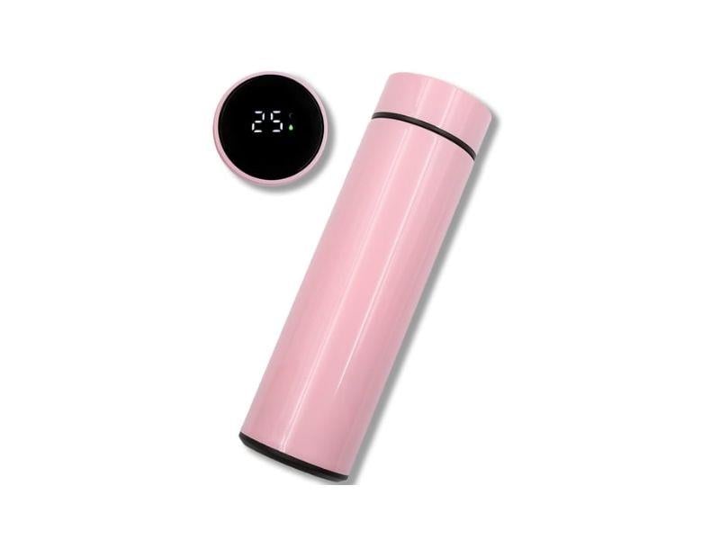 Dereceli Çelik Termos Pembe 