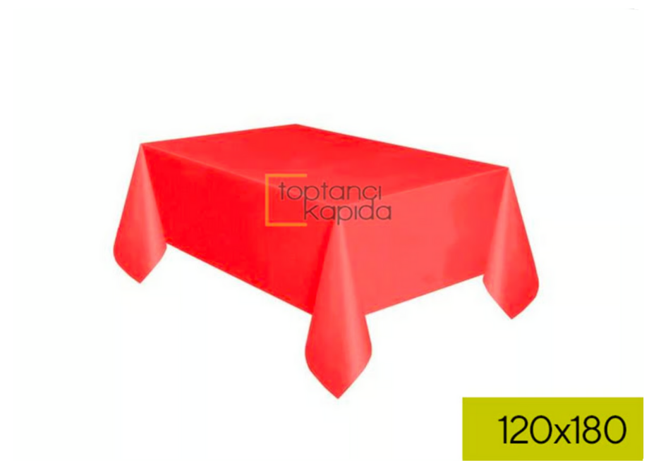 Toptan Plastik Masa Örtüsü Kırmızı