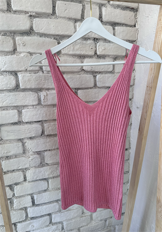   Ön Arka V Yaka Pembe Triko Atlet