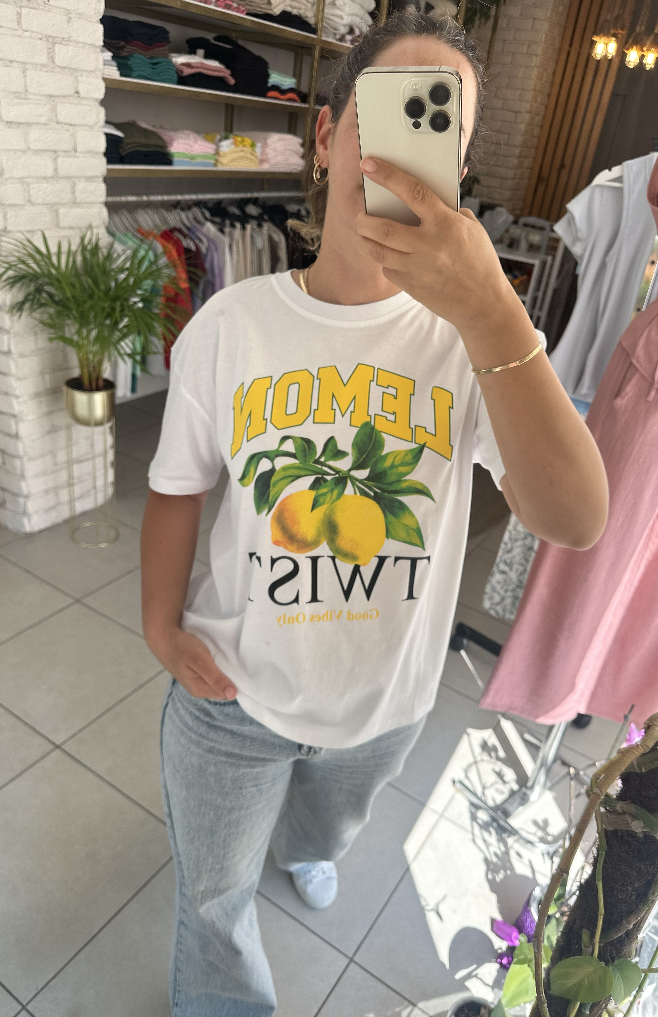 Pamuk Lemon Baskılı Tişört