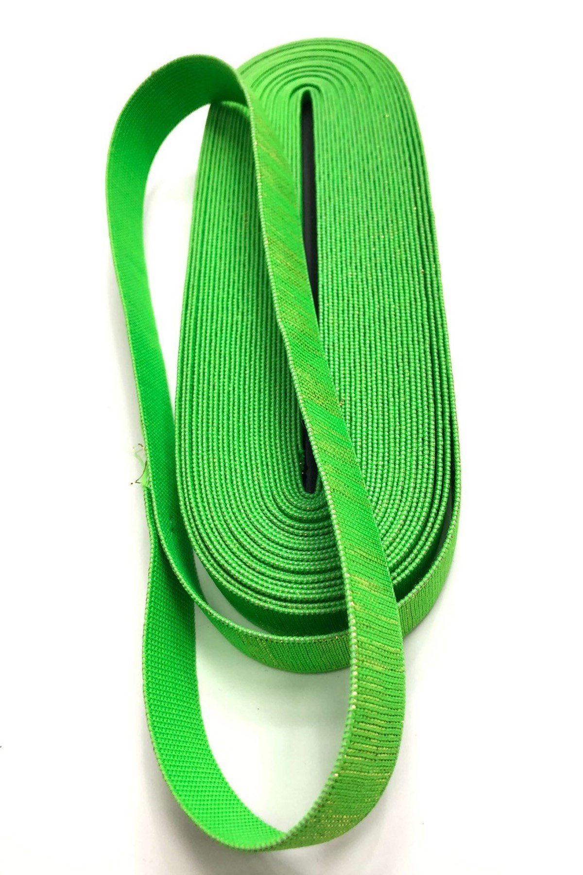  Yeşil Simli Lastik 2 cm (1 mt )