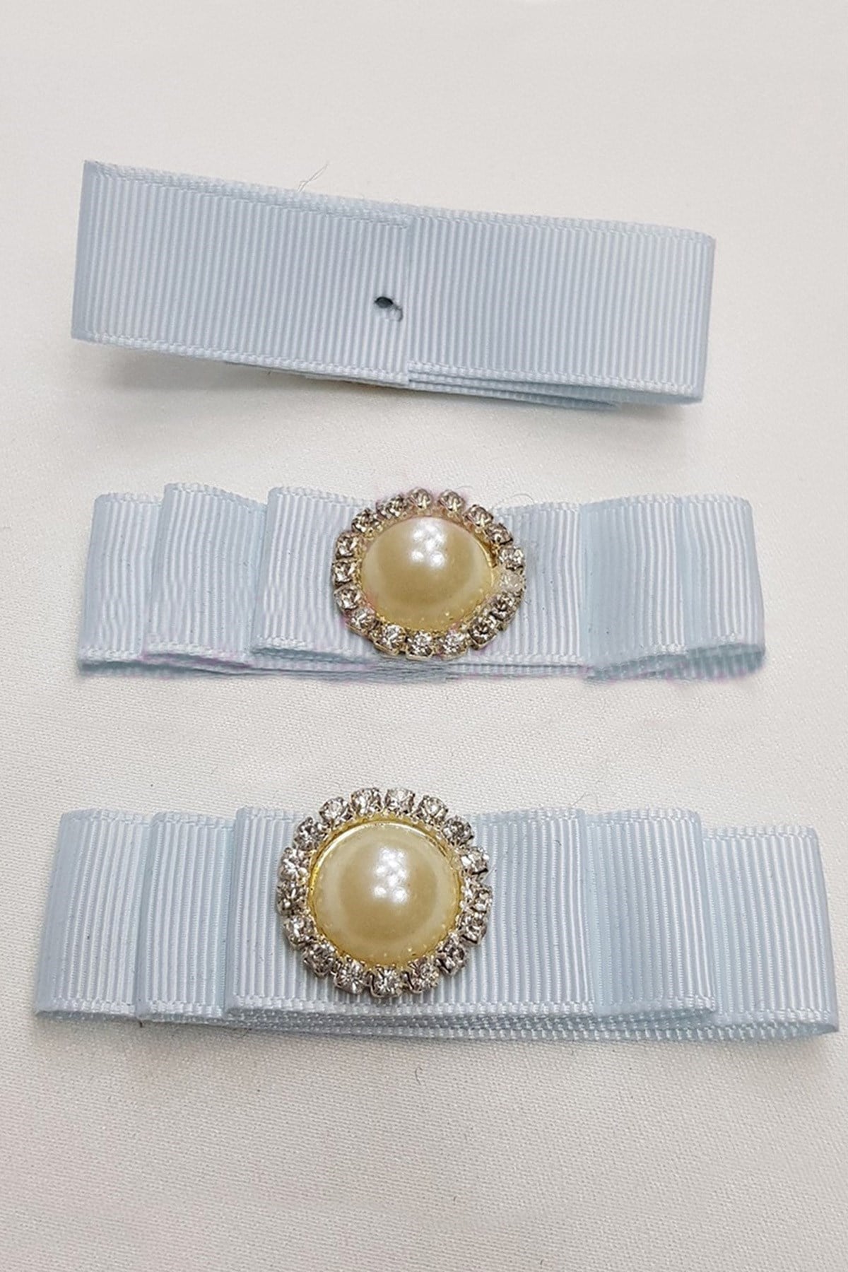 Açık Mavi Süslü Fiyonk 2-7 Cm