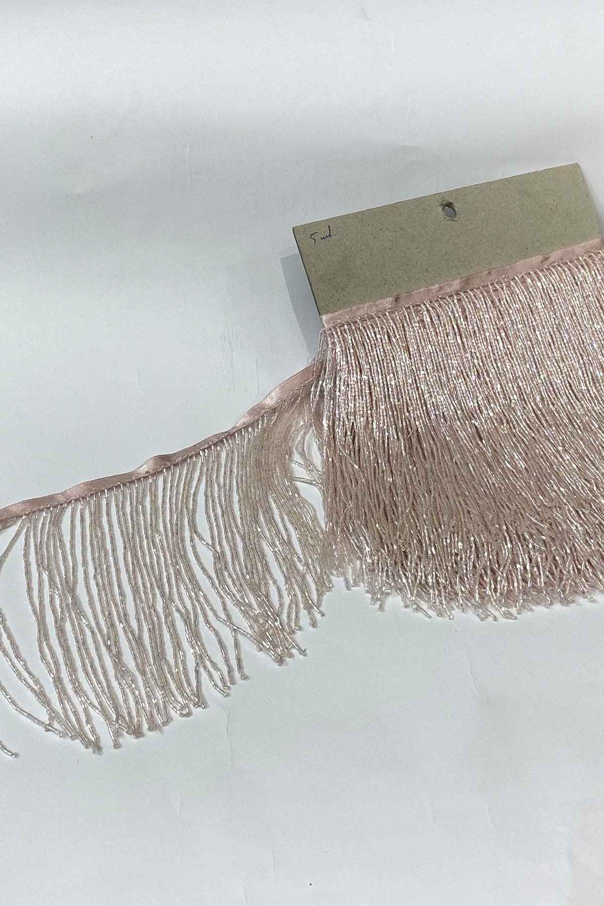 Açık Pembe Boncuklu 15 cm Saçak Püskül