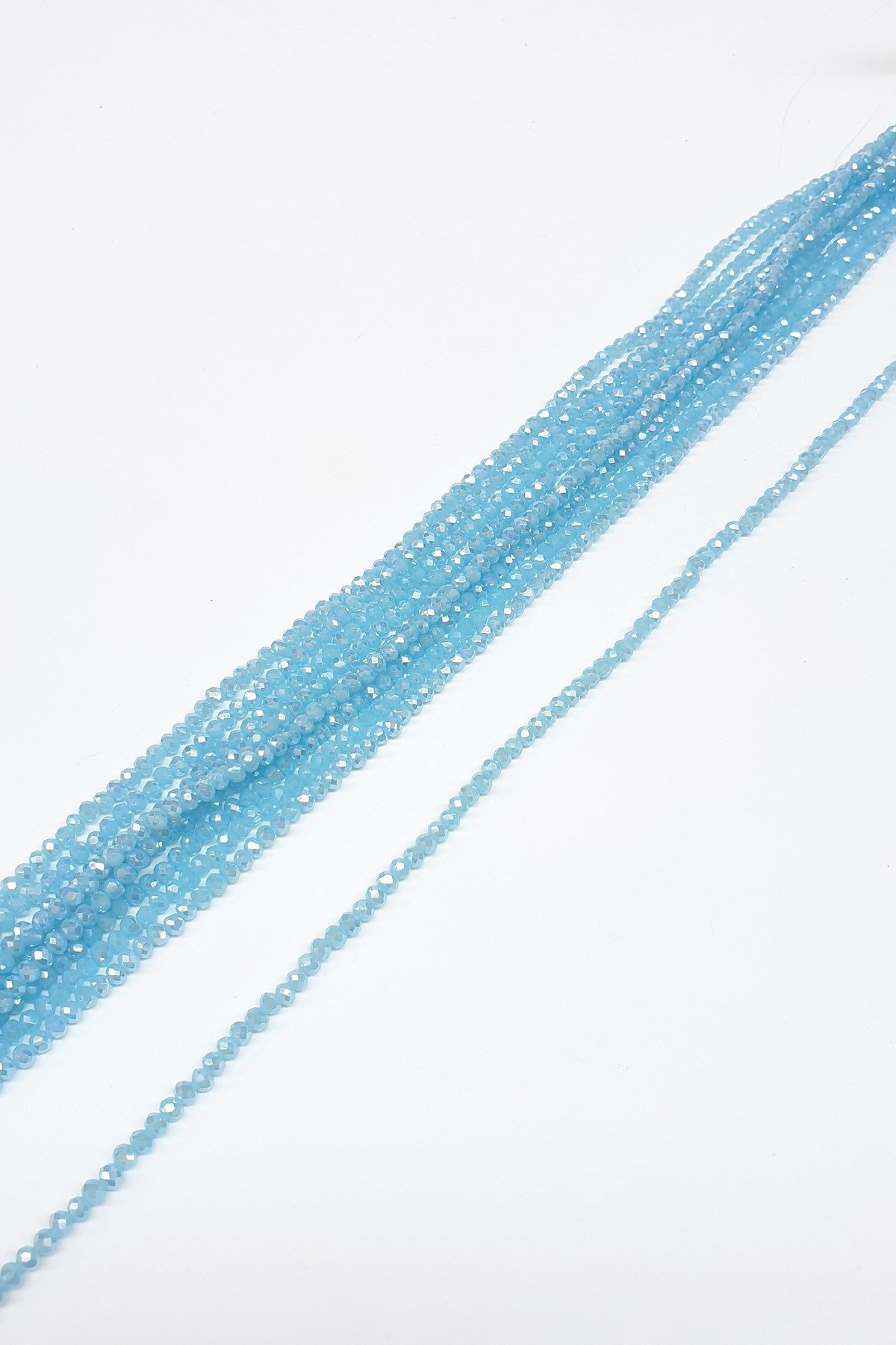 Açık Şeffaf Mavi Kristal Boncuk 4 Mm