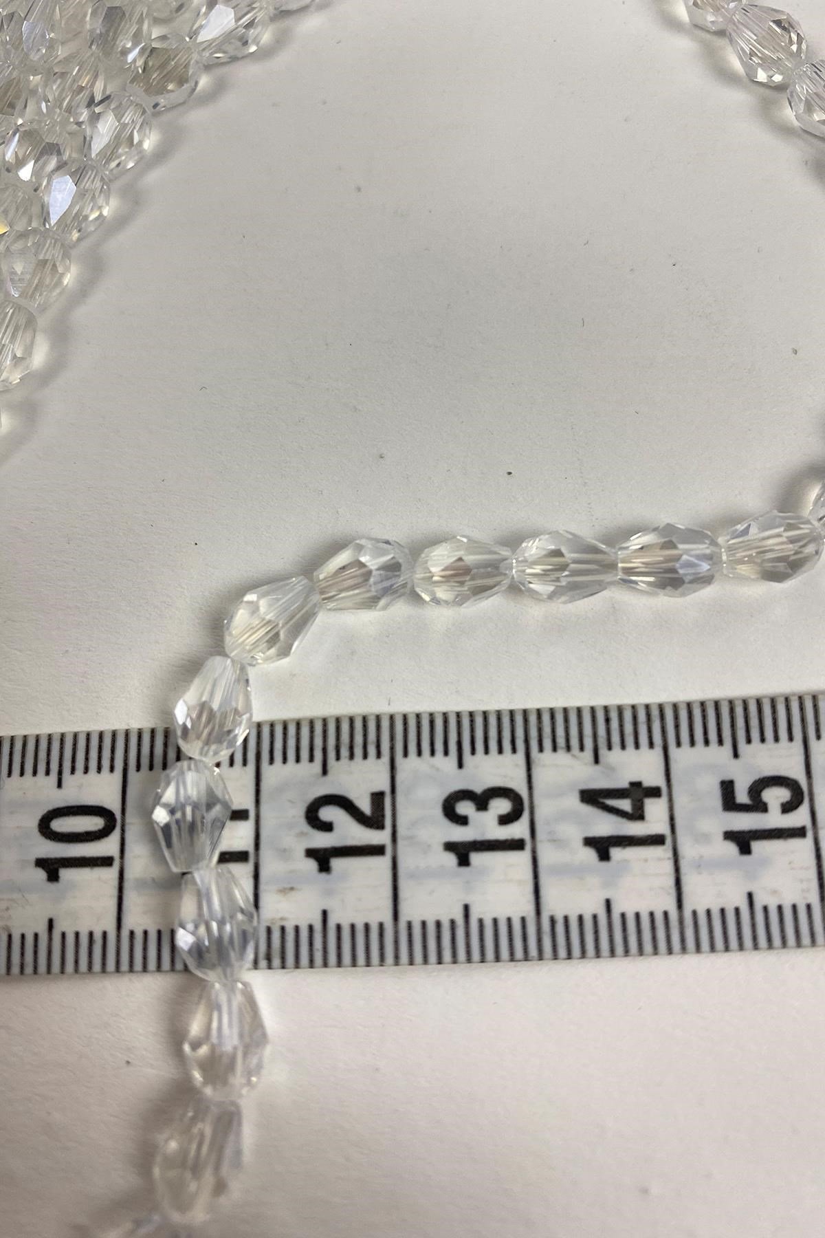 Az janjanlı Armut Kesim Parlak Kristal Boncuk 6 mm