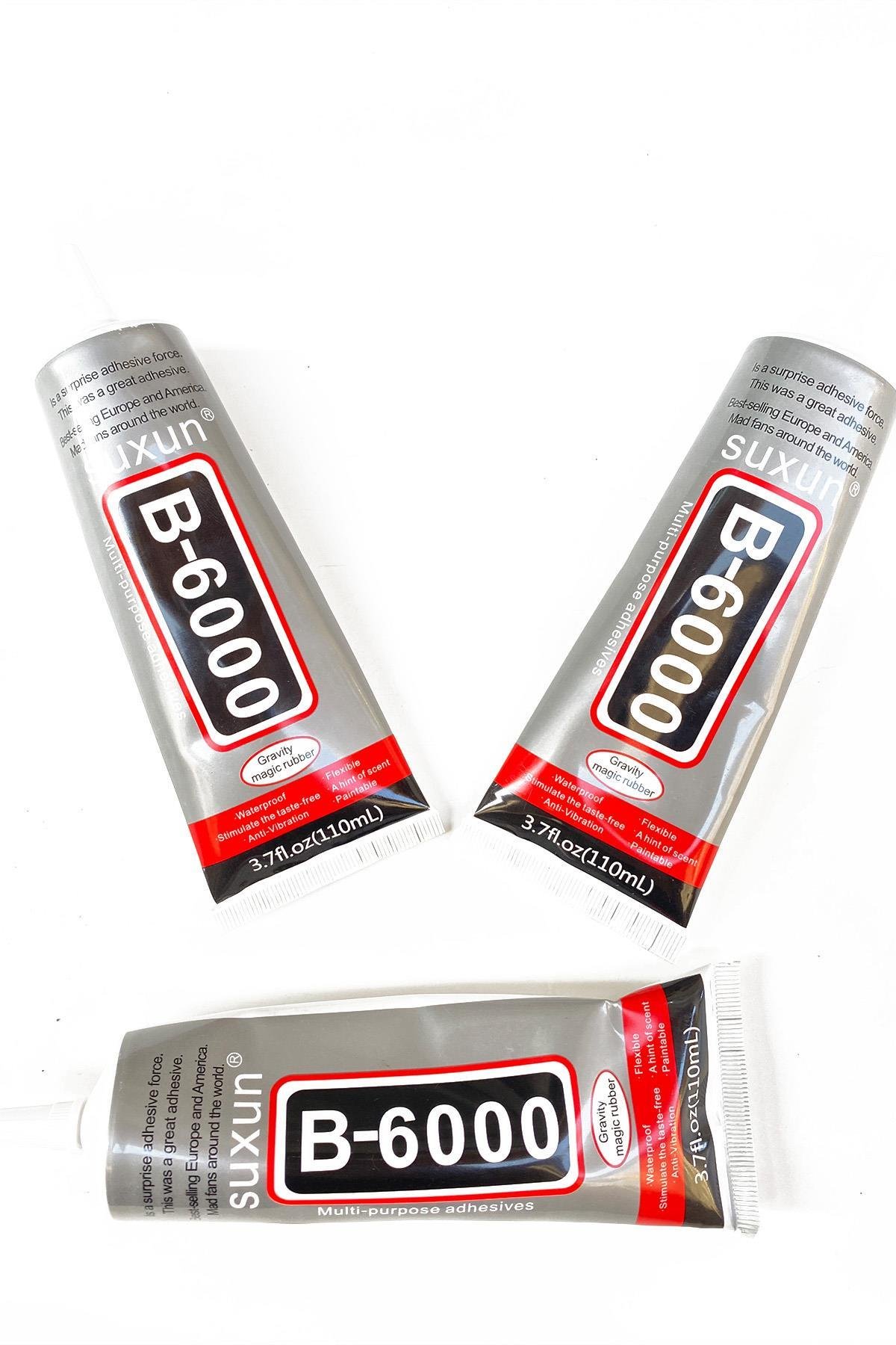 B-6000 Şeffaf Taş ve Boncuk Yapıştırıcısı 110 ml 12 Adet