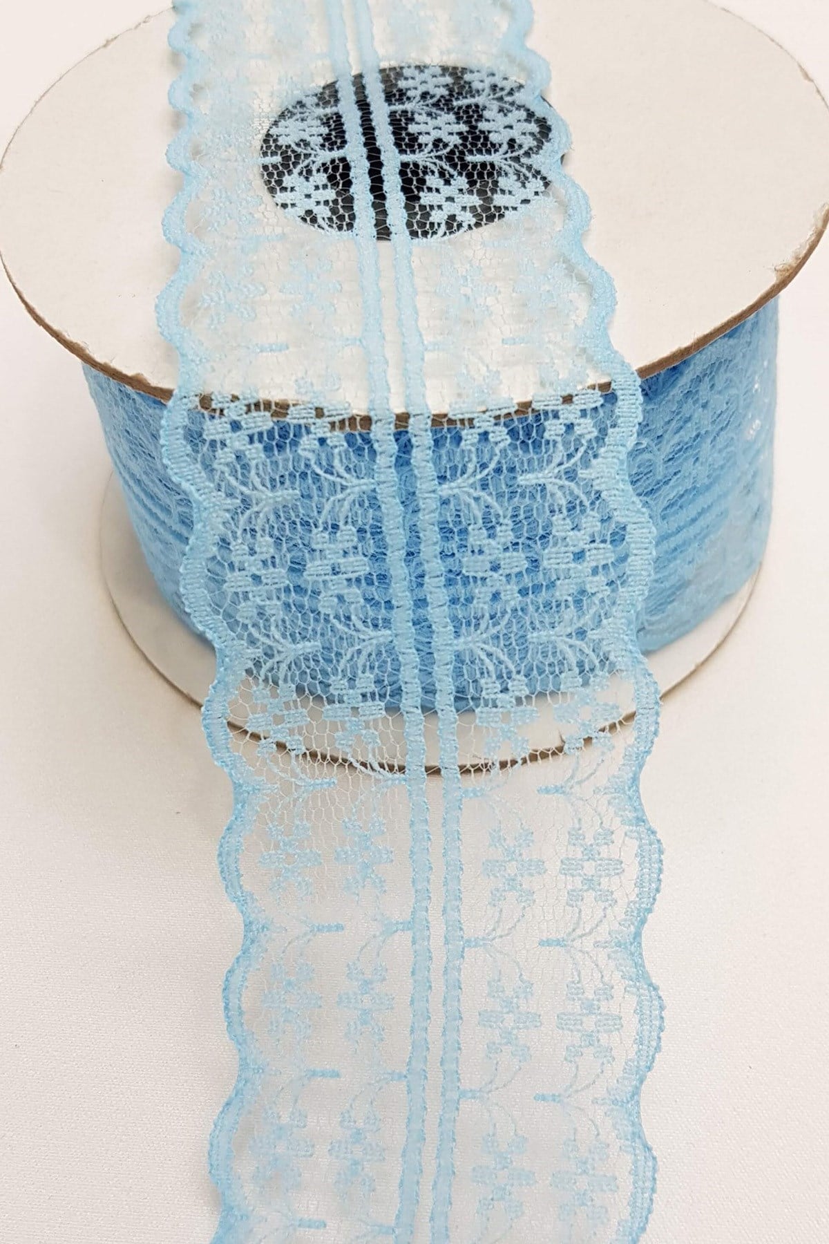 Bebe Mavi Çift Taraflı Dantel 5 cm