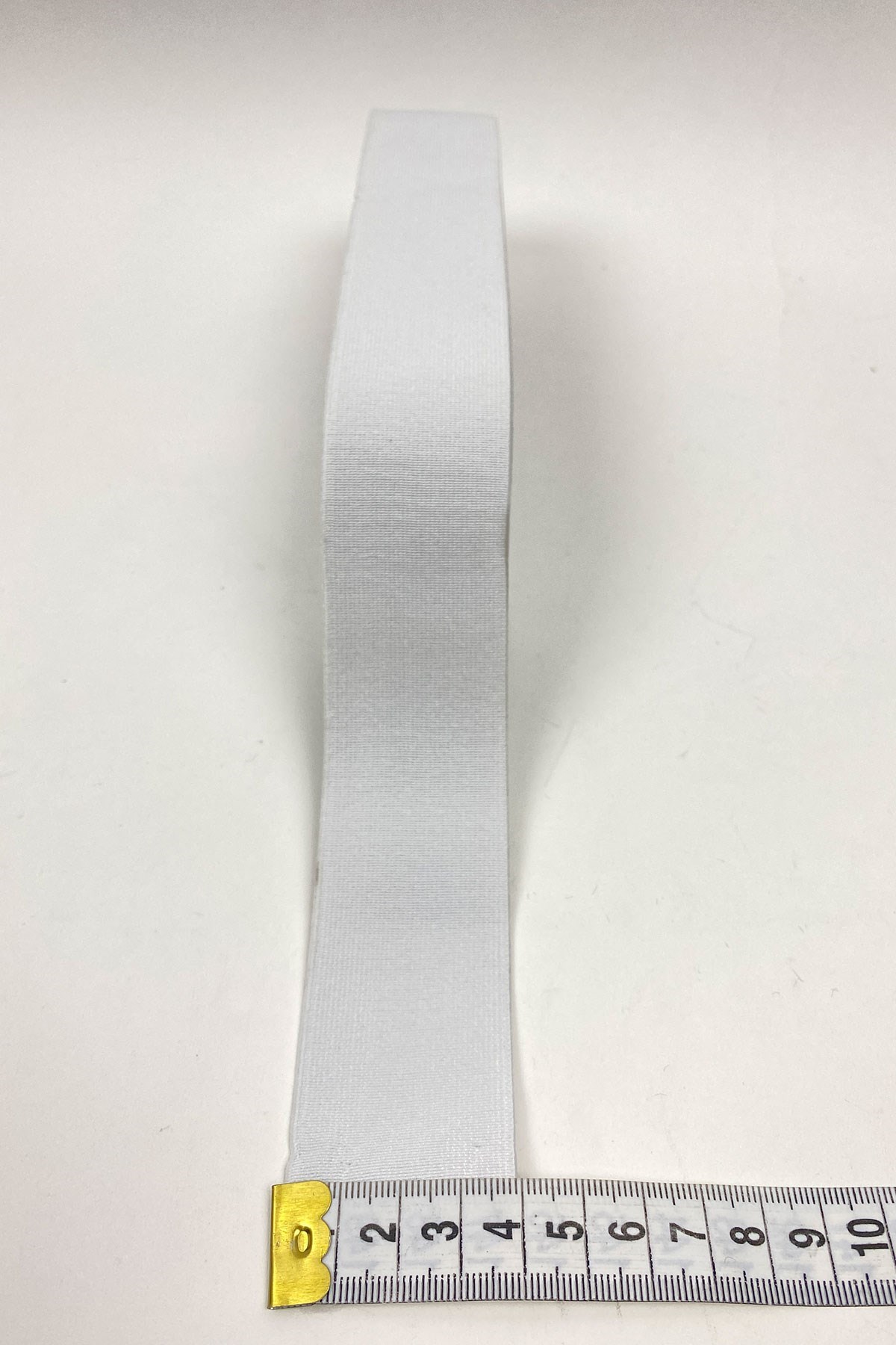 Beyaz Yassı Lastik 4 cm 10 mt