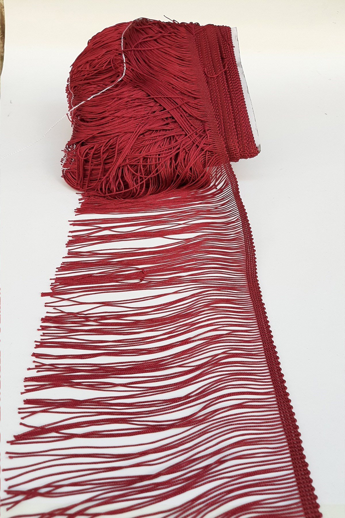 Bordo 15 Cm Saçak Şerit Püskül