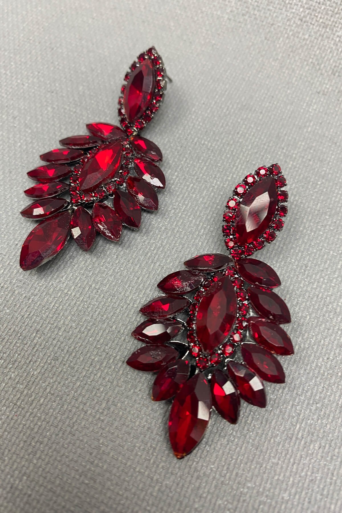 Bordo Berlin Model Gelin Kına Tac ve Küpe