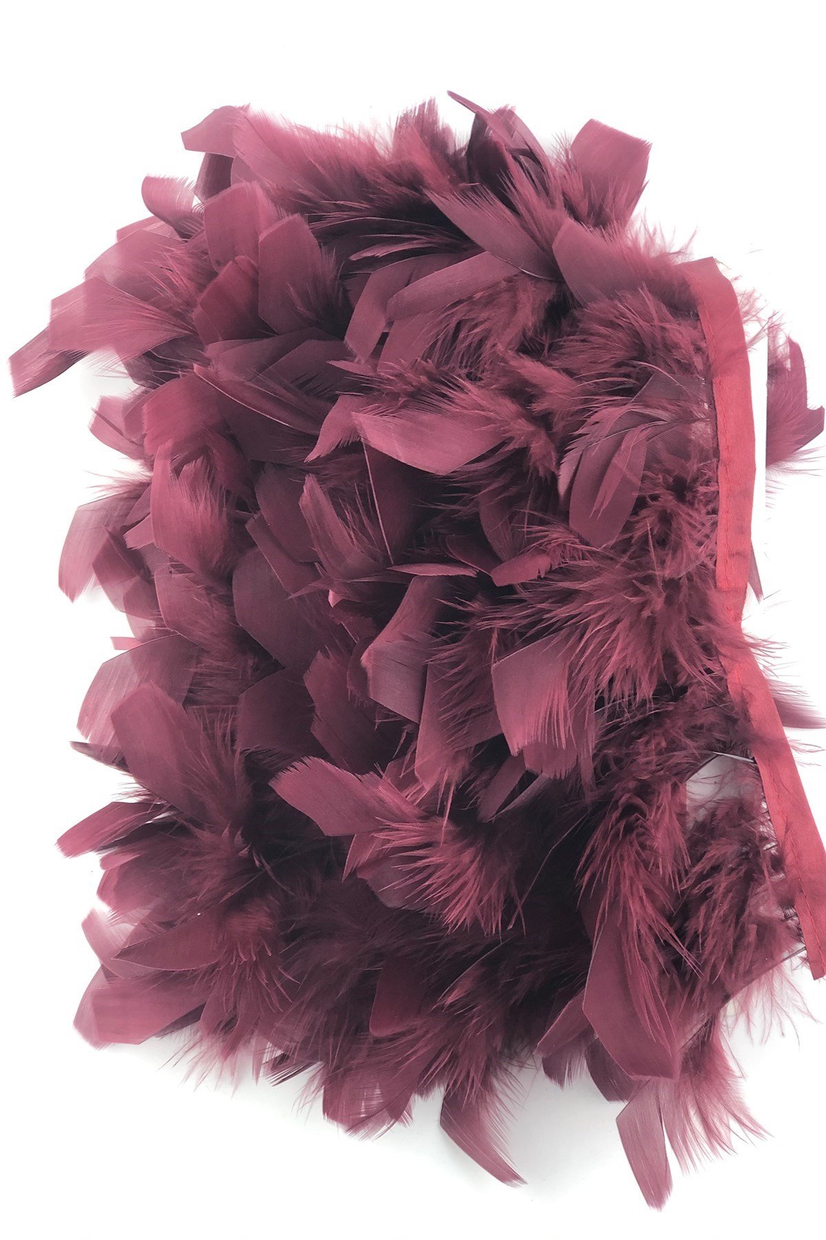 Bordo Biyeli Otriş Kaz Tüyü
