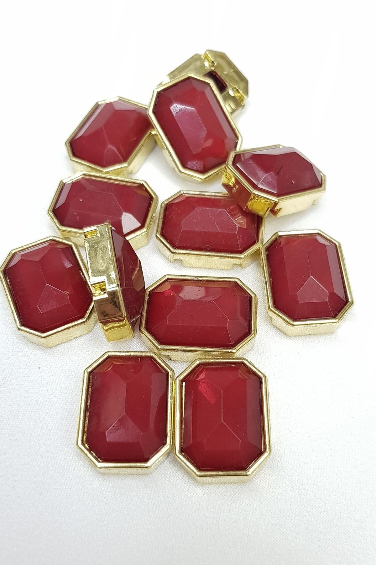 Bordo Dikdörtgen Kasalı Dikme Taş 1,5-2cm 10 adet