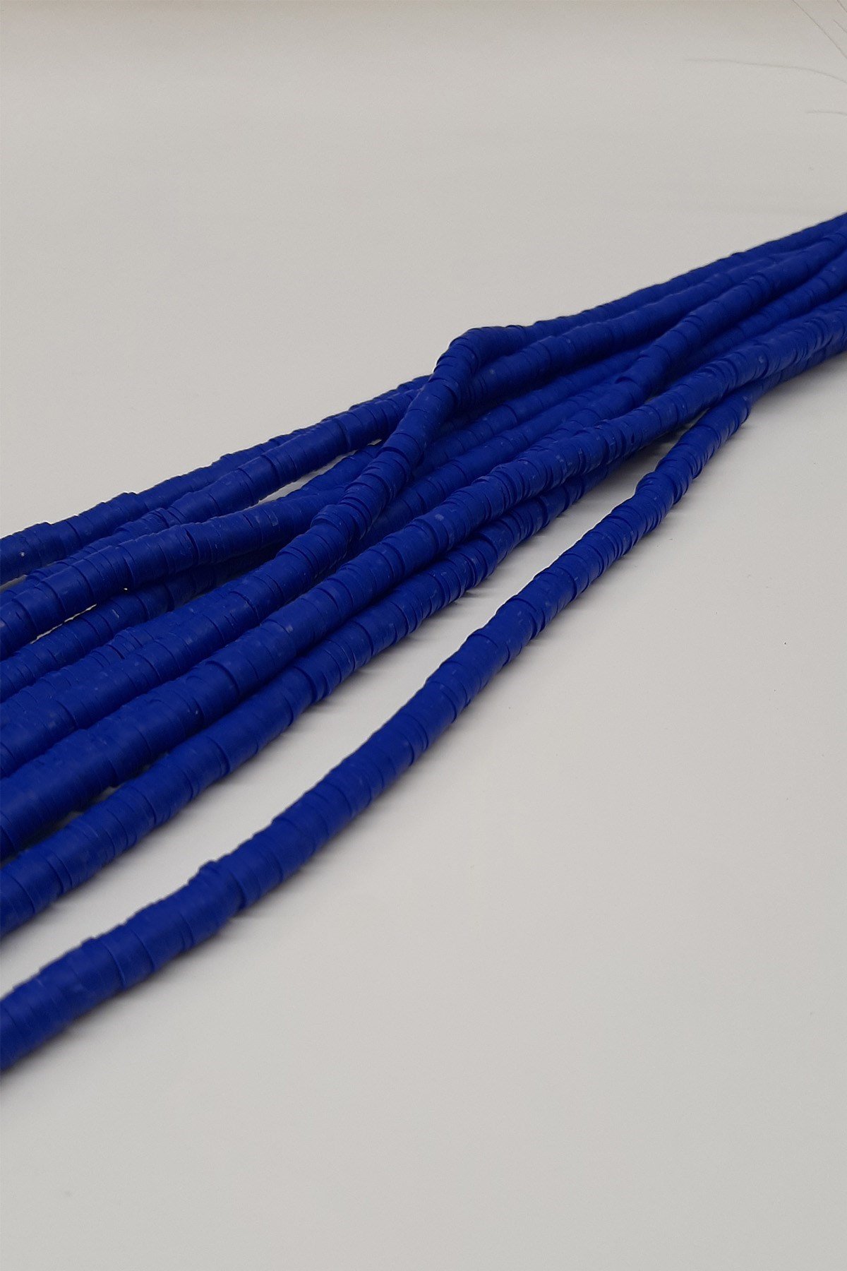 Desenli Saks Mavisi Fimo Hamur Boncuk 6Mm