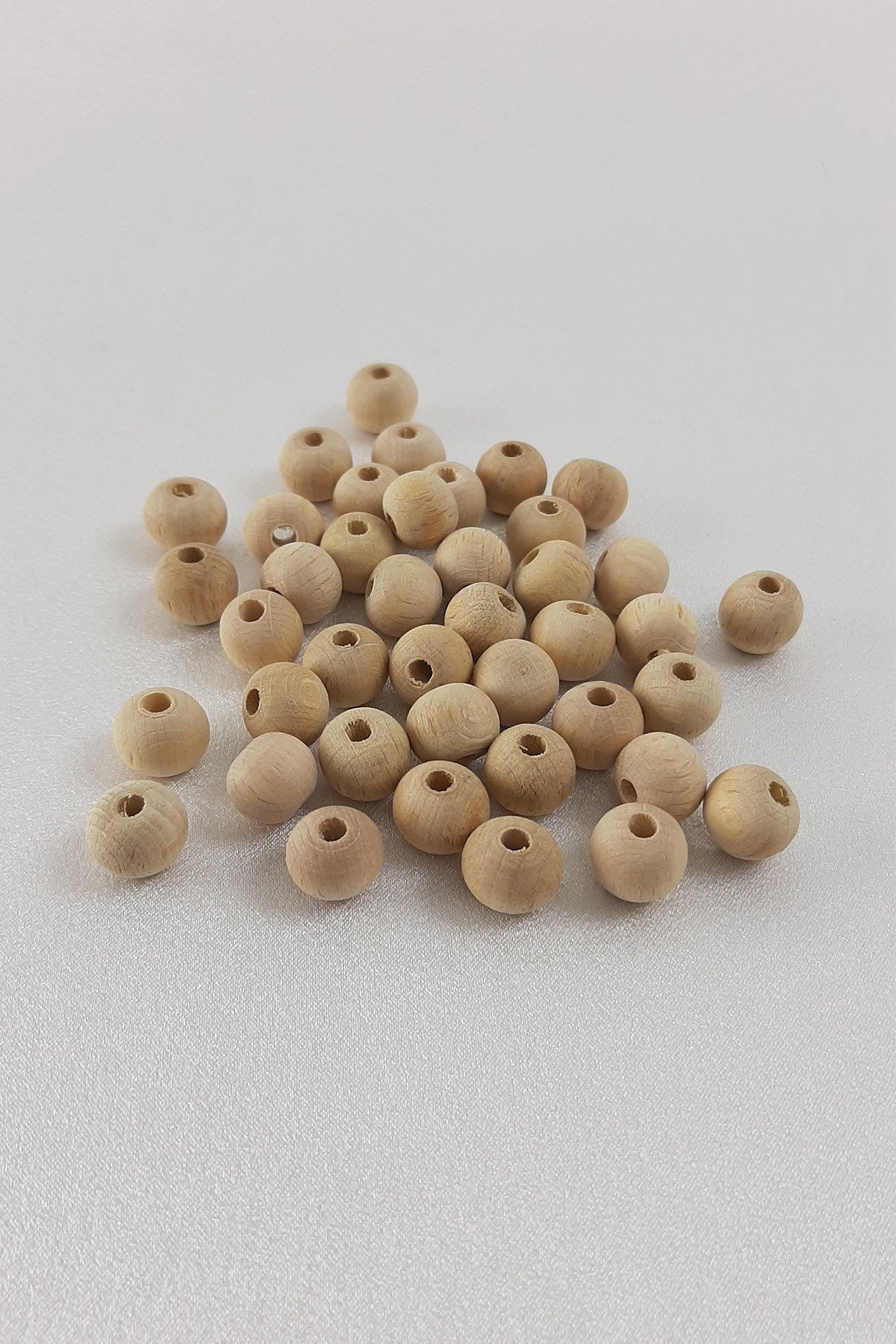 Doğal Renk Ahşap Boncuk 10 mm