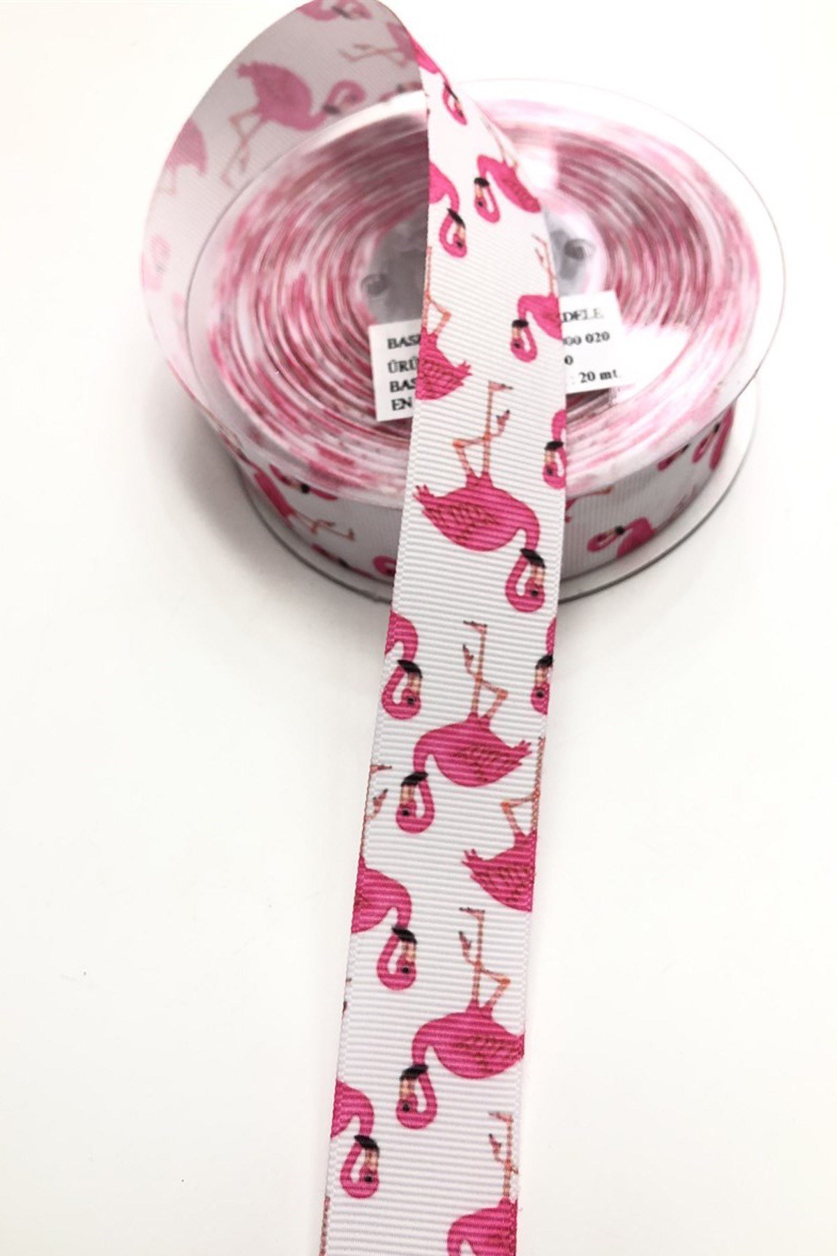 Flamingo Desenli  Grogren Kurdela 2,5 cm 1 adet 